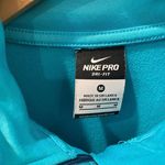 Nike Pro Warm 1/2 Zip Shadow Stripe Pullover Top M Blue Athletic Cold Gear Photo 7