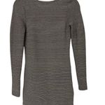 Moda International Charcoal and Metallic V Back Long Sleeved Short Dress Size XS Gray Photo 1