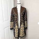 BCBGMAXAZRIA  eyelash multicolor open duster chain sweater cardigan size‎ small Photo 2