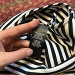 NWOT SUNDAY BEST BLACK WHITE STRIPE CAMI V NECK THONG BODYSUIT ONE PIECE Size M Photo 4