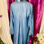 Cloth & Stone NWT Long Sleeve V Neck Blue Jean Dress Photo 4