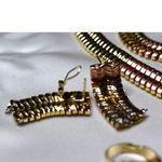 Source Unknown NWOT 4pc Set Renfest Cosplay Gothic Gold/Silver/Pink Rainbow Metal Necklace Set Photo 2