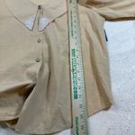 Pat Fashions Beige Lace Collar Puff Sleeve Button Up Shirt Women's Size M Tan Size M Photo 5