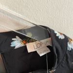 Loft  ANN TAYLOR Floral Jumpsuit Romper TieBack Black Summer Wedding NWT Size 0 Photo 9