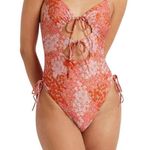 Bond Eye Australia Garden Floral Tied Together One Piece Swimsuit Pink Size L Photo 0