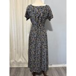 Erika Vintage 90s Floral Print Maxi Dress Short Sleeve Scoop Neck Women Boho S Photo 5