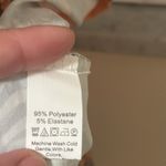 Orange Zebra Print Pajama Set woman size Large button up pocket elastic shorts Photo 5