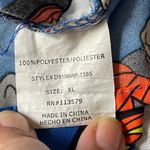 Blue Halloween Print Women's Blouse Size XL Photo 3