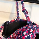 F&F Floral Ruffle Trim Bikini Top Padded Swimwear Beach Summer Resortwear 34B Blue Size M Photo 5