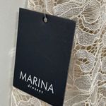 NWT Marina Taupe Lace‎ Metallic Shimmer Illusion A Photo 4