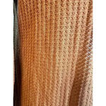 Tickled Teal  the Aubrey cardigan orange waffle texture, side length size large Photo 5