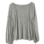 Ces Femme Blouse Womens S Gray Floral Long Sleeve Boho Cottagecore Peasant Fall Photo 3