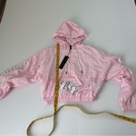 LF The Brand NWT Pink Cropped Windbreaker Hoodie, S Photo 9