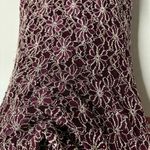 Connected Apparel Y2K Connected cowl neck burgundy formal dress Gown embroidered lace size 10 90s Photo 2