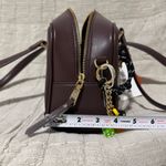 Steve Madden Bharlan Chocolate Shoulder Handbag with Bold Orange Mini Purse Photo 13