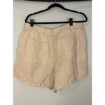 Lands' End Womens Beige Linen High Rise Pleated Shorts Size 16 Photo 6
