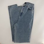 ASOS Design Women's Sz 25 x 36 High Waisted Light Wash Straight Leg Jeans baggy Photo 7