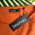 Boohoo NWT Woven Ruffle Tiered Smock Dress in Spice Photo 6