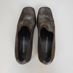 Donald J Pliner Womens Shoes Size 9‎ Silver Brown Embossed Slip Photo 1