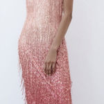 ZARA  pink sequins maxi dress Photo 0