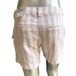 Old Navy NEW  Striped Linen Blend Purple White Shorts Women's Size 6 Photo 1