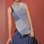 Anthropologie NEW By Mock-Neck Crochet Twofer Sweater top Photo 0