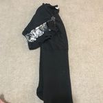 Studio Y  size medium black knit pull over silver Photo 7