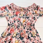 Lulus Hello Darling Blush Pink Floral Print Off the Shoulder Dress LARGE Photo 7