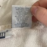 Vintage wool winter theme embroidered buttoned sweater vest shimmer accents sz M White Size M Photo 11