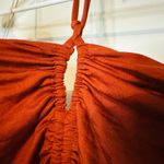 Trina Turk Lianna Cinnamon Brown Halter Neck Keyhole Wide Leg Jumpsuit Size M Photo 5