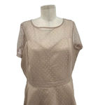 Lindy Bop Leona Almond Polka Dot‎ Mesh Prom Dress Beige Plus Size 3XL Photo 2