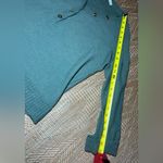 Loft  Women's Textured Stitch Henley Green Sweater,VNeck,Size M,Great Condition Photo 6