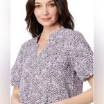 Vince Camuto  Puff-sleeve V-neck Blouse Pink Chalk L NWT IN PACKAGE Photo 2