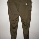 Carhartt  Women’s Force Leggings Brown Gorpcore Workwear Pocket Fitted Size M EUC Photo 5