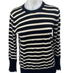 ZARA  Womens Black White Long Sleeve Crew Neck Knit Pullover Sweater Top Size XL Photo 0