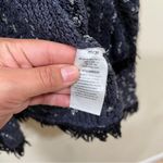 Maje EUC  tweed cardigan sweater jacket blazer size 1 blue fringe Photo 2