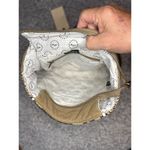 Myra Bag Unisex Brown Embossed Leather & Cowhide Backpack Medium Photo 4