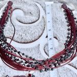 Stella & Ruby Burgundy and black beaded necklace and bracelet set #gothic Red Photo 2