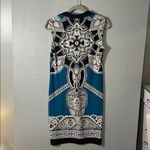 Intermission Blue Black White Sleeveless Geometric Print Sheath Dress Size 10 Photo 2
