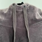 Aerie  Offline Velour Cropped Hoodie | Grey | Medium Photo 5
