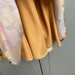 Modcloth  Yellow Ikebana Floral Skirt Size XS A Line Twirl Midi Pockets Photo 1