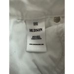 Hudson Jeans  Faye White High Rise Straight Crop Jeans Size 30 Raw Hem Button Fly Photo 5