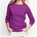 Lands' End Land’s End size L P (14-16) 100% cotton basket weave sweater. Photo 2