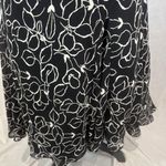 CHAPS  Ralph Lauren flowy black and white sheer layered maxi skirt size large Photo 3
