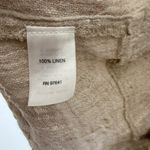 Pure J.Jill Funky Linen Crinkled Tie Unusual Tunic Vest Jacket Lagenlook‎ Tan XL Photo 5