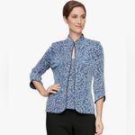 Alex Evenings  Mandarin Neck Twinset Tank Top and Jacket Wedgewood Blue Gray 1X Photo 1