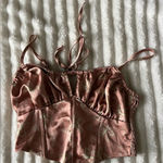 PacSun  Paisley Print Satin Crop Top Photo 0