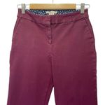 Boden Slim Straight Chino Pants in Maroon Women’s Preppy Casual Pant Size 4 Long Photo 2