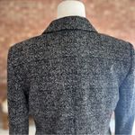 White House | Black Market WHBM Studio Trophy Plaid Black Grey Tweed Knit Double Breasted Blazer 4 Photo 9