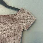 Urban Outfitters ⭐️ Light Before Dark mauve velvet smocked crop top size small Photo 4